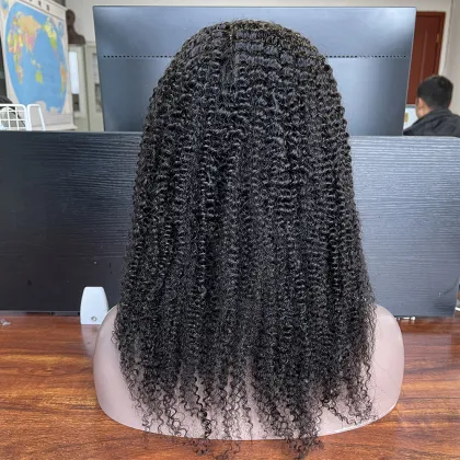 Wholesale U Part Curly Wig 100% Human Hair, Afro Kinky Curly Cambodian U Part Wig