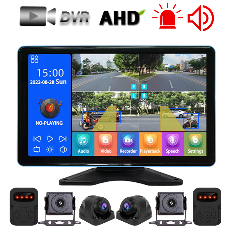 10.1 inch 4 channel vehicle monitor system with touch/BSD /BluetoothMP5/Pedestrian Alarm