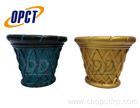 Fiberglass frp planter with outdoor use flower pot