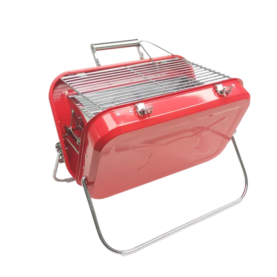 New Style Outdoor Suitcase Barbecue Grills  Portable Foldable Stainless Steel Charcoal BBQ Grill