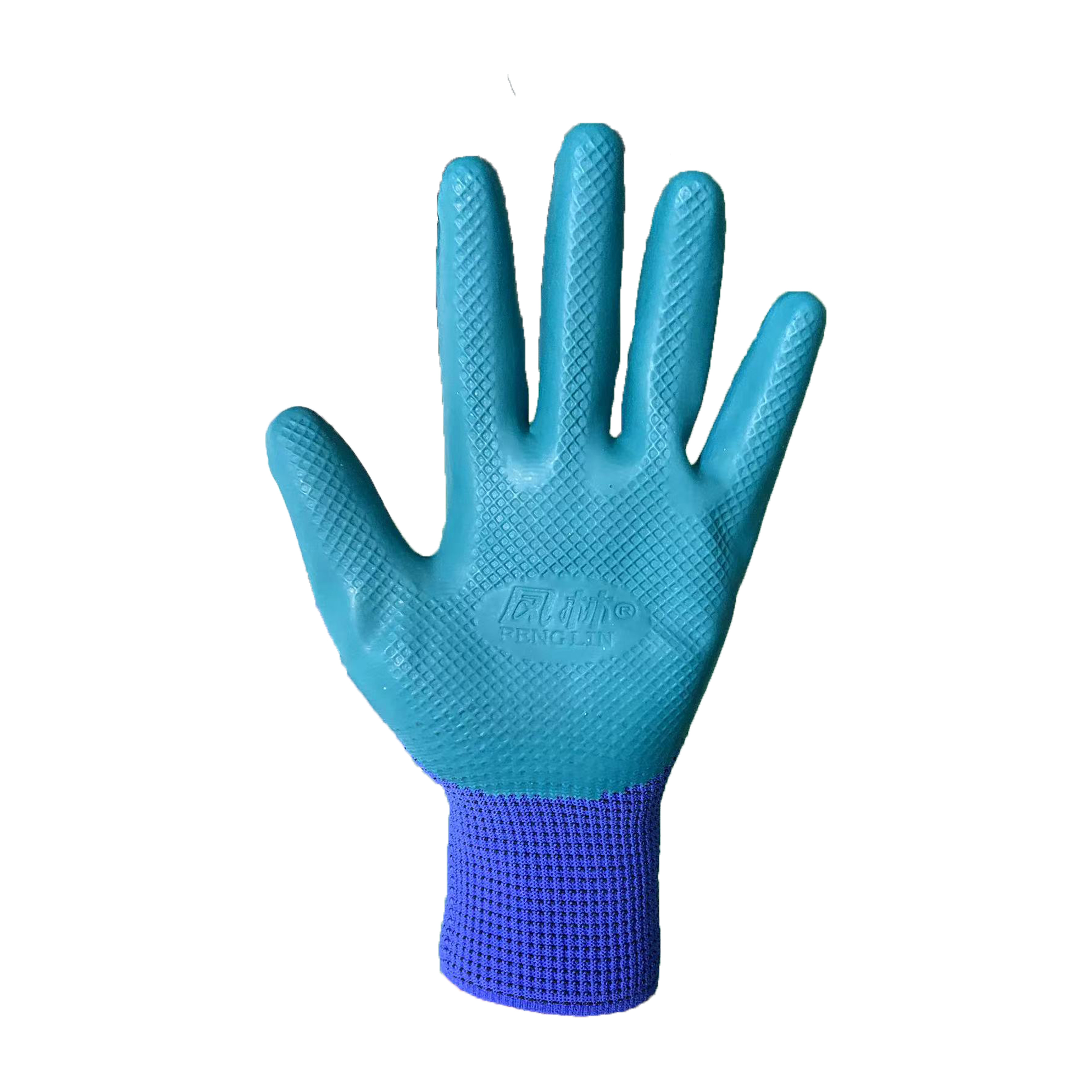 Embossed rubber gloves