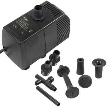 400 GPH Fountain Pump for Fish Ponds with Filter and Fountain Head