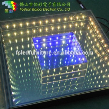 Reflective model mirror starlit 3 d led dance floor/led dance floor for wedding/event