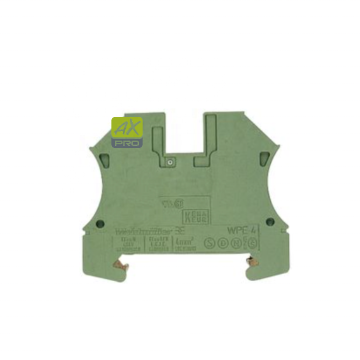 Weidmuller Green Yellow DIN Rail Mount Terminal Block