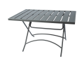Mesa rectangular plegable de metal de 120 * 80 cm con tablero de listones