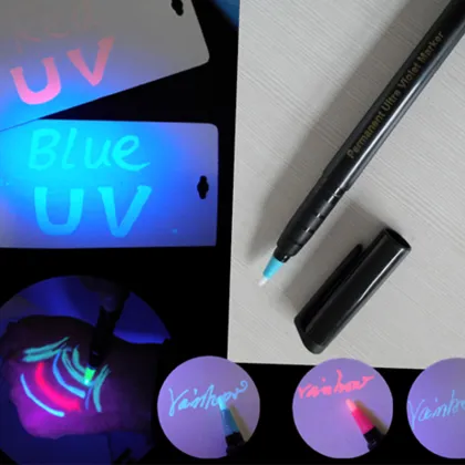 UV Invisible Ink Marker Pen: Anti-Counterfeiting and Night Club Spy Game Magic Fabric UV Pen