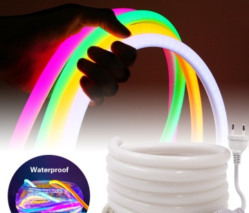 360 Round LED Light Strip, 220V, 120LED, 2835 Tube, Flexible Neon