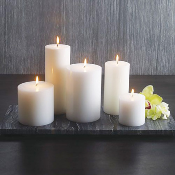 Customized Design Print White Pillar Candle Christmas