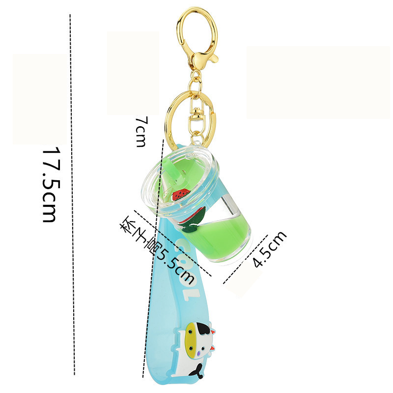 Hot Tea Liquid Keychain