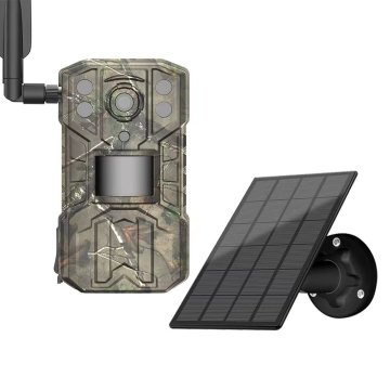 4G Hunting Camera with 6W Solar Panel - Fast Alarm Detection IP Camera