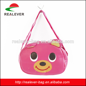 BH03 pink bear PVC waterproof shoulder bag for girls