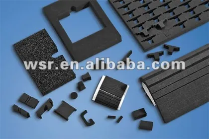 Cellular rubber punched products