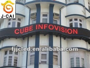 Jingcai long life span new product P12 single color led display signs board