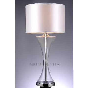 Chrome finish,Modern Table Lighting in glass and Metal Material