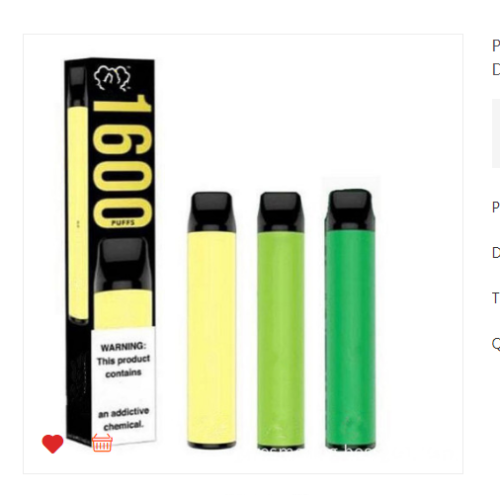 E-cigarette Quality Puff XXL 1600 Puff