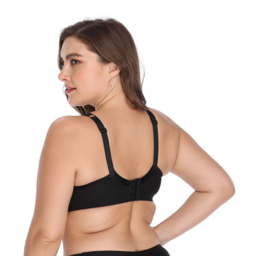 Soutien-gorge sans rembourrage sans fil en coton grande taille