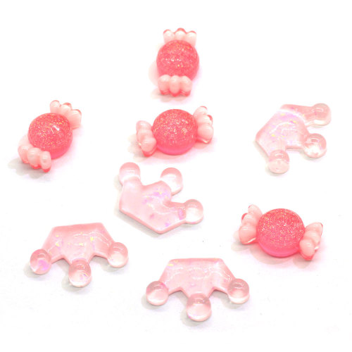 Fashional Candy Crown Roze Plaksteen Hars Kraal Charms Meisjes Slaapkamer Decor DIY Speelgoed Telefoon Shell Ornamenten Cabochon