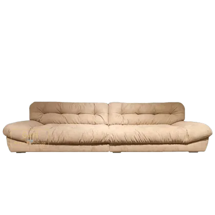 Custom Made Italian High-End Fabric 3-Seater Living Room Sofa