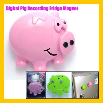 Digital Piggy Shape Recorder Custom Magnet Fridge