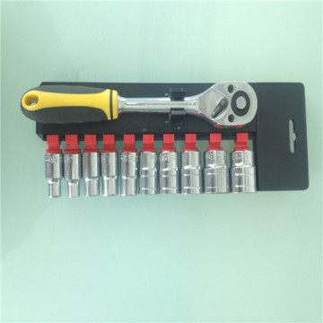 11PCS 1/2"Socket Set Ratchet Wrench Handle