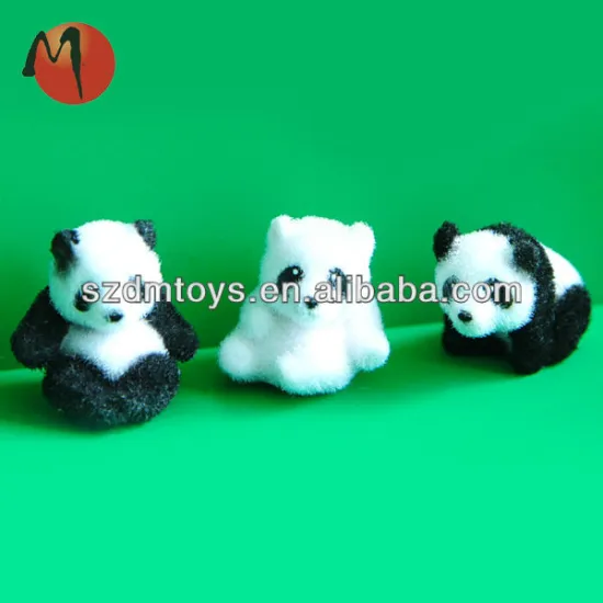 flocked animal figure/figurines plastic