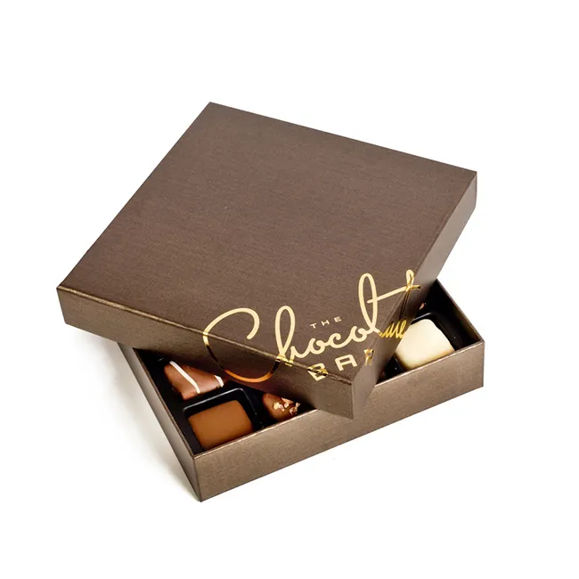 Benutzerdefinierte gedruckte Schokoladen -Geschenkboxverpackung mit Band