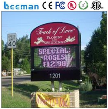 CE approved waterproof outdoor programmable led signs for outdoor with blue color and multi-language board sign