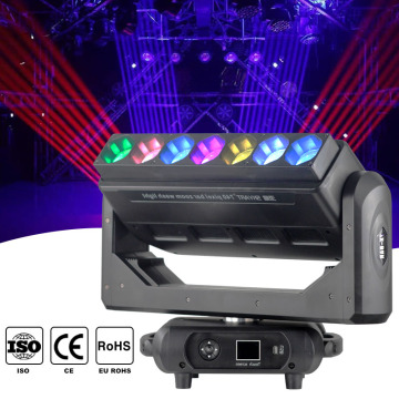 Ultra Brightness Rainbow LED Moving Head Wash Light with Pattern Beam - Stage Lighting Kit with Flight Case
