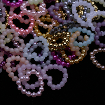 Mix Color Pearlized Kawaii Cabochons: WHATSTONE 10mm & 11mm ABS Pearl Beads