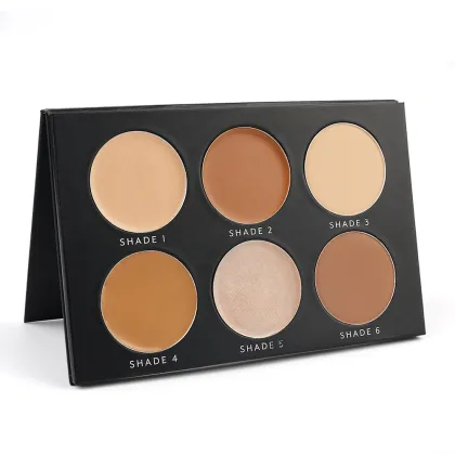 Custom Your Logo 4 Color Contour Highlight Makeup Mineral Pressed Powder Concealer Palette