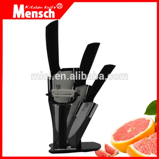 Professional 4pcs ceramic knife set with beautiful package