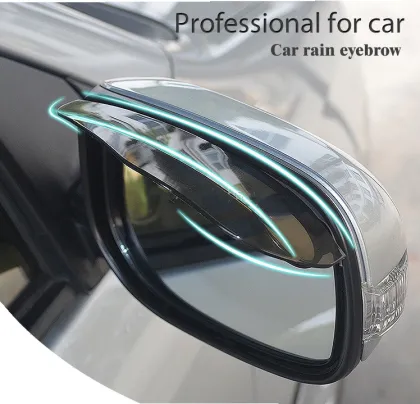 2 PCS Auto Rainproof Eyebrow Side Mirror Rain Shield Visor