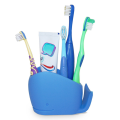 Organizador de baño de soporte para cepillo de dientes de diseño de ballenas de silicona