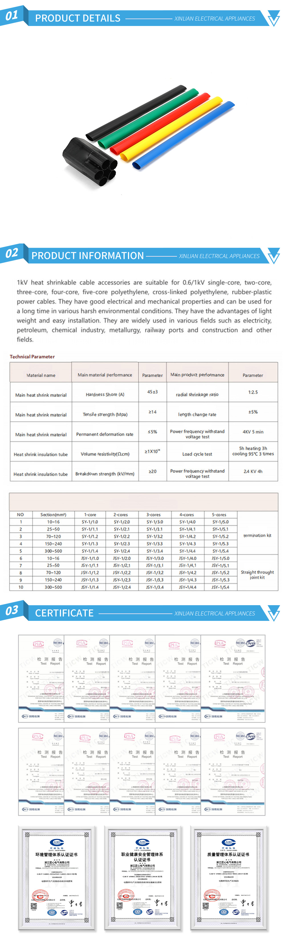 0.6-3KvHeat shrink terminal 1 Details Page 1