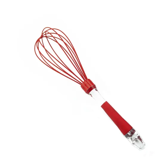 Red Silicone Egg Whisk
