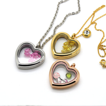Cuore ciondolo Charms Ciondolo collana pianura