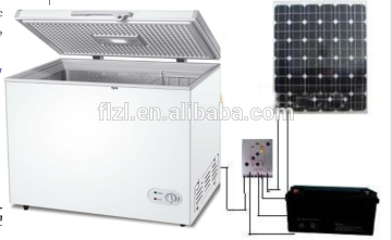 200L solar freezer hotsale DC 12V/24V DC & AC Portable 12V car freezer dc freezer for car use