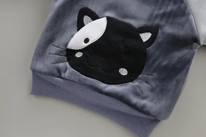 New Kids Winter Fashion: Chinese Style Snow-Themed Clothing Sets for Boys