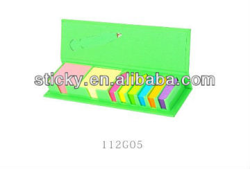 colorful paper memo pad with plastic holder