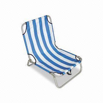 Beach/Deck Chair, Made of Canvas Fabric with Iron Tube, Customized Orders Welcomed