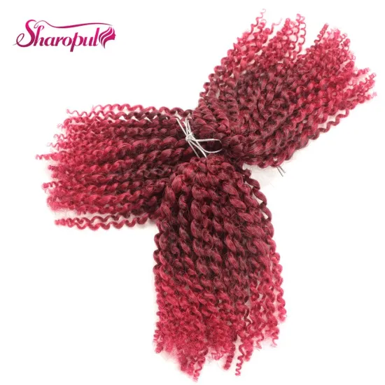 Bohemian Jerry Curl Hair 8Inch Mali Bob Crochet Braids Extensions Afro Kinky Braiding Hair