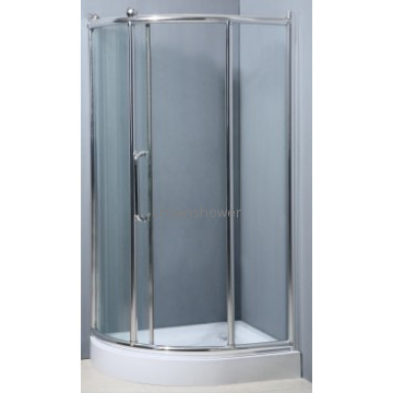 Strong aluminium frame sliding door simple shower