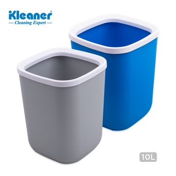 Kleaner 10L Classic Outdoor Trash có thể - Thùng rác nhựa nhẹ và chắc chắn (không có nắp)
