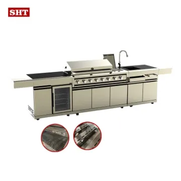 Designer Modern Backyard 304 Ss BBQ Island Outdoor Kitchen Cabinet