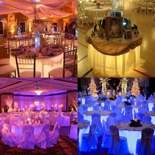 Wireless wedding decoration centerpieces undertable light