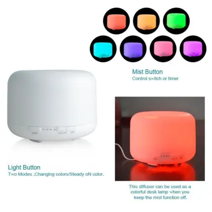 Private Label Ultrasonic Aroma Oil Diffuser 500ml