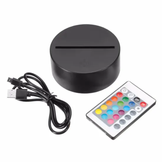 Customizable 3D Illusion Anime Acrylic LED Lamp Base: Perfect Christmas Decor & Kids' Room Lighting