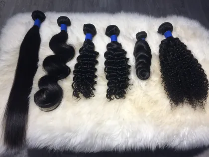Raw Virgin Vietnamese Hair Wholesale Unprocessed Vietnamese Human Hair Double Drawn Natural Vietnamese Weft/Wavy Hair Bundle