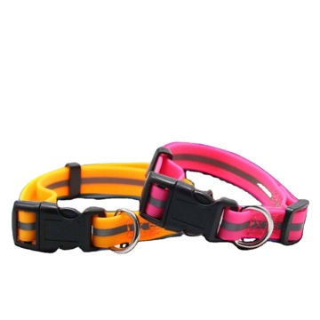 Wholesale Reflective Waterproof PVC Cat Dog Collar with Comfortable Soft Polyester Material