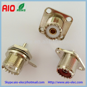 UHF female bulkhead mount panel flange mount type connector SO239